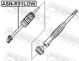 Febest ASN-R51LOW Lower Intermediate Steering Shaft
