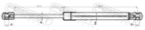 Febest 29117-003 Hood Gas Strut (With End Damping) L320/410N