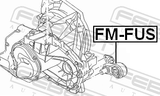Febest FM-FUS Transmission Mount Mt