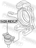 Febest 1420-REXLF Ball Joint Front Steering Knuckle
