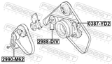 Febest 2988-DIV Pulley Idler Kit
