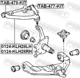 Febest 0124-KLH28LH Left Upper Front Arm