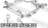 Febest OPAB-002 Subframe Bushing