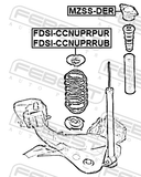Febest FDSI-CCNUPRPUR Rear Spring Upper Seat