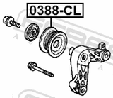 Febest 0388-CL Pulley Idler