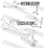 Febest HYSB-IX35F Front Stabilizer Bar Bush D25.5