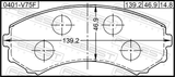 Febest 0401-V75F Pad Kit, Disc Brake, Front