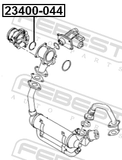 Febest 23400-044 Throttle Body O-Ring