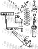 Febest 0423-CSR Rear Stabilizer Link / Sway Bar Link