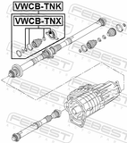 Febest VWCB-TNK Drive Shaft Bearing (Repair Kit)