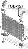 Febest TSB-127 Mount Rubber Radiator