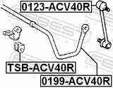 Febest 0199-ACV40R Stabilizer Rear