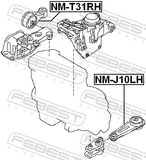Febest NM-T31RH Right Engine Mount