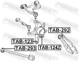 Febest TAB-292 Bushing, Rear Transverse Arm