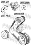 Febest 2988-DV6P Pulley Idler Kit