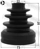 Febest 0115-GRX125 Boot Inner CV Joint Kit 73X97X22