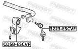 Febest CDSB-ESCVF Front Stabilizer Bar Bush