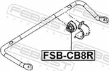 Febest FSB-CB8R Rear Stabilizer Bar Bush