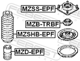 Febest MZSS-EPF Front Shock Absorber Mounting