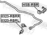 Febest 0323-RBRL Rear Left Stabilizer Link / Sway Bar Link