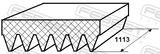 Febest 88128-6L1113 Poly-V Belt 6 Ribs