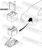 Febest 0599-BMKE Battery Mounting Bracket