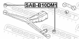Febest SAB-B10DM1 Rear Crossmember Bushing
