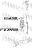 Febest HYSI-ADUPR Rear Spring Upper Seat