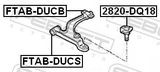 Febest FTAB-DUCB Rear Bushing, Front Control Arm