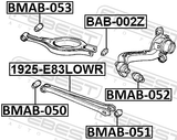 Febest BMAB-050 Rear Transverse Rod Bushing