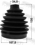 Febest 0417P-V97WR Boot Outer CV Joint Kit Pvc 107.5X130.3X34.5