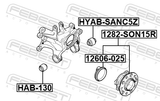 Febest 1282-SON15R Rear Wheel Hub