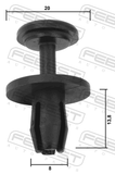 Febest 88570-214 Retainer Clip