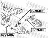 Febest 0229-008 Camber Adjusting Eccentric Bolt