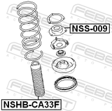 Febest NSHB-CA33F Front Shock Absorber Boot