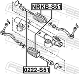 Febest NRKB-S51 Steering Gear Boot