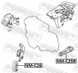 Febest NM-C25R Rear Engine Mount