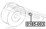 Febest 0185-003 Wheel Nut M14X1.5 L46.4