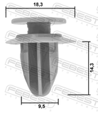Febest 88570-146 Retainer Clip