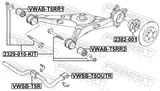 Febest VWSB-T5OUTR Rear Stabilizer Bar Bush D21
