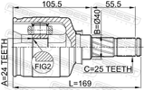 Febest 0211-P12QR20LH Inner CV Joint Left 24X40X25