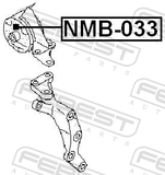 Febest NMB-033 Right Engine Mount Bushing