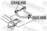 Febest 2020-SEB Ball Joint Front Upper Arm