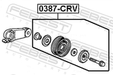 Febest 0387-CRV Pulley Tensioner Kit