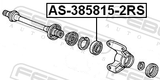 Febest AS-385815-2RS Axle Shaft Bearing 38X58X15