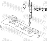 Febest NCP-016 Ignition Coil Tip