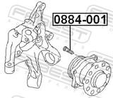 Febest 0884-001 Wheel Stud