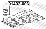 Febest 01402-003 Oil Filler Cap Gasket
