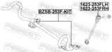 Febest 1623-253FLH Front Left Stabilizer Link / Sway Bar Link