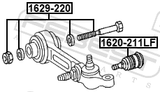 Febest 1629-220 Repair Kit, Camber Adjusting Eccentric Bolt
